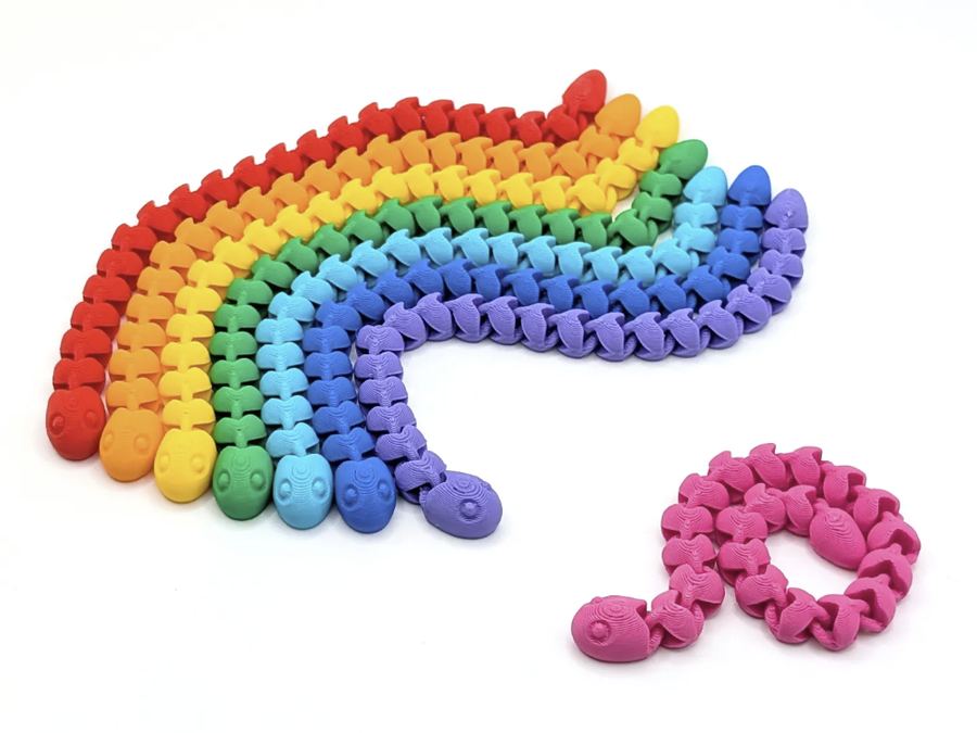 3D Printed Snake Fidget Toy